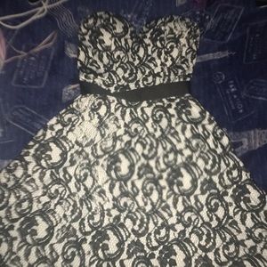 Elegant black and white dress